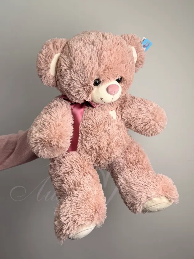 Мягкая игрушка «Медведь с лентой розовый»
