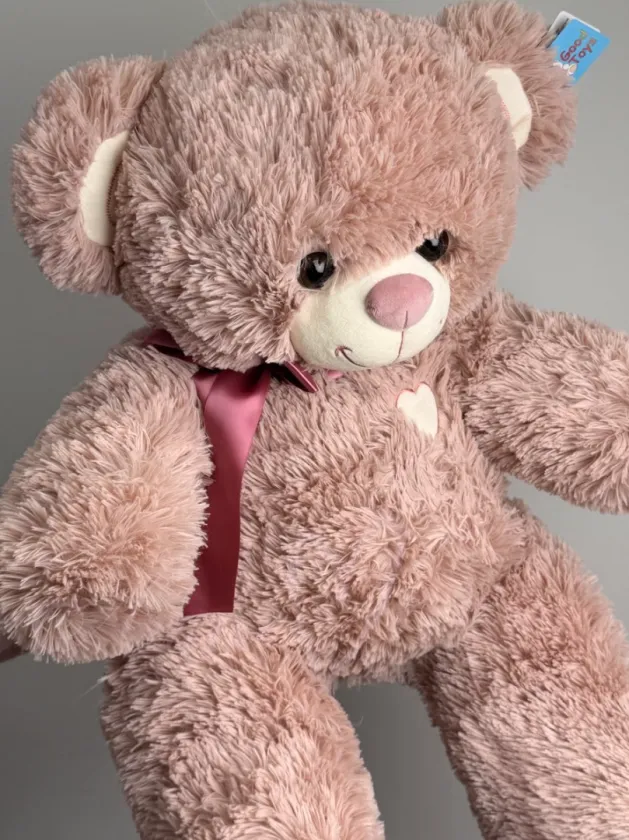 Мягкая игрушка «Медведь с лентой розовый»