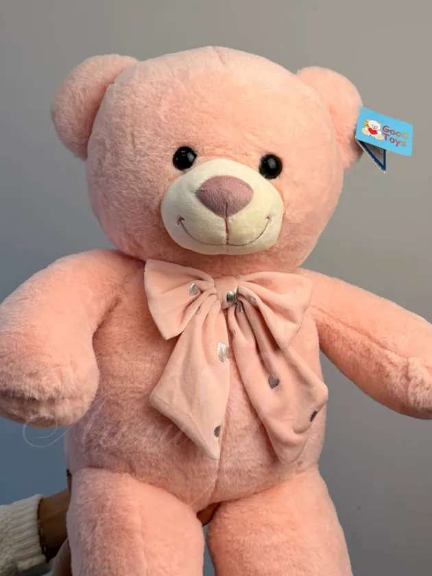 Мягкая игрушка «Мишка розовый с бантом»