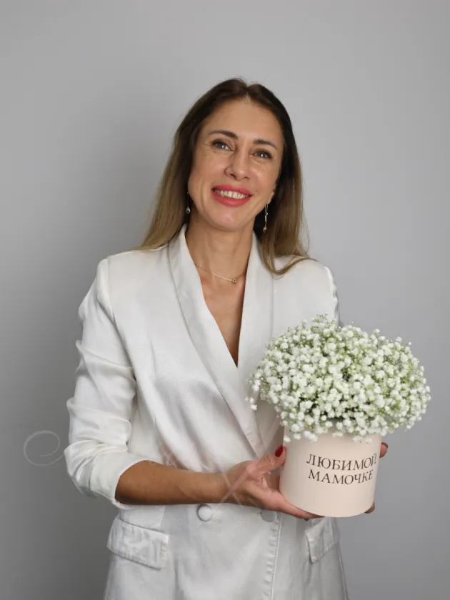 Композиция из гипсофилы « Мама как Ангел»