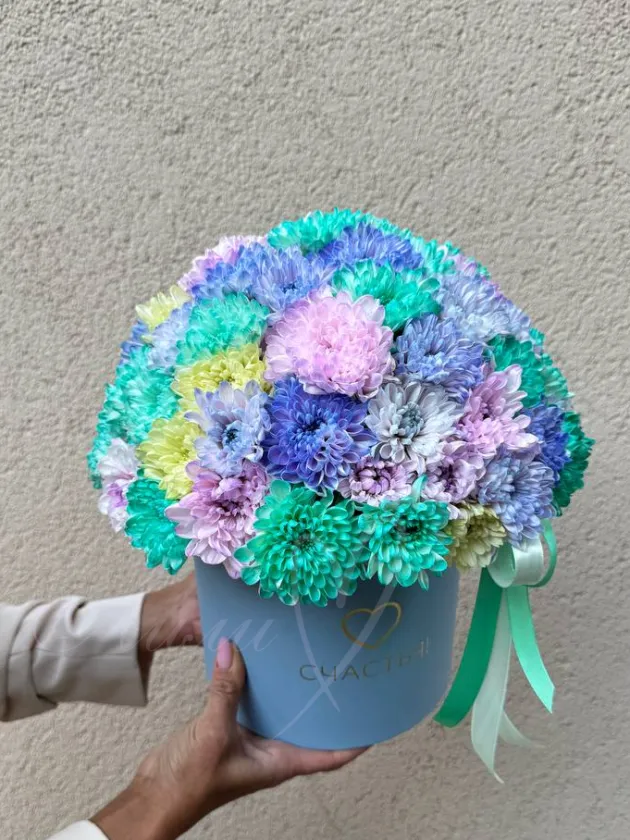 Композиция из хризантемы  «Воздушное облако»