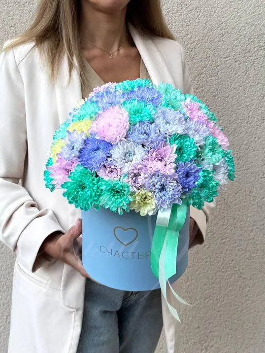 Композиция из хризантемы  «Воздушное облако»