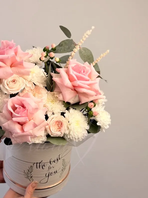 Композиция с французской розой «Как ангел»