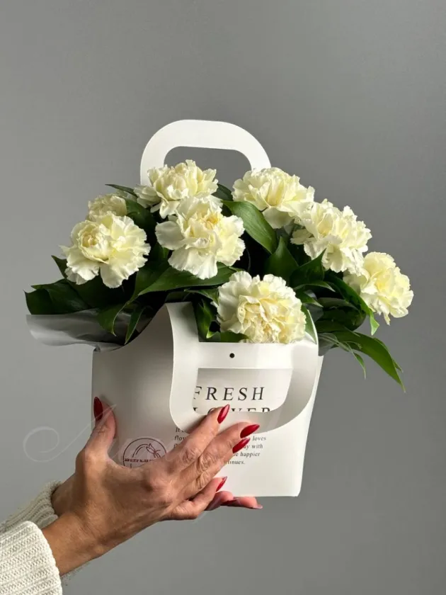 Композиция из гвоздик  «Виктория»