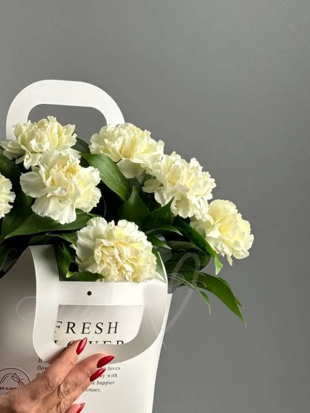 Композиция из гвоздик  «Виктория»