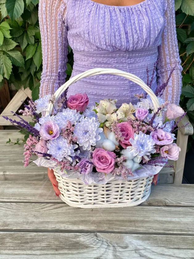 Композиция с розой «Вернисаж»