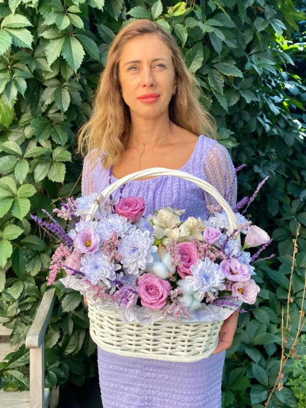 Композиция с розой «Вернисаж»