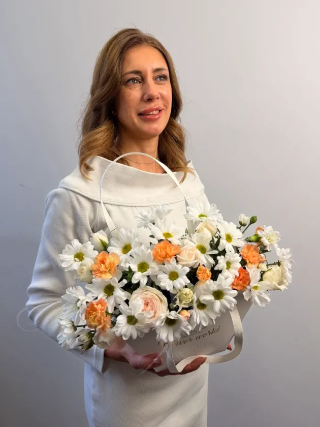 Корзина цветов «Яркое солнце»