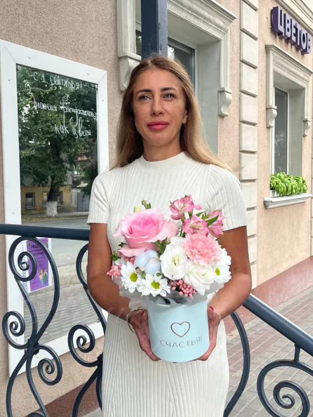 Композиция с Французской розой «Летнее пробуждение»