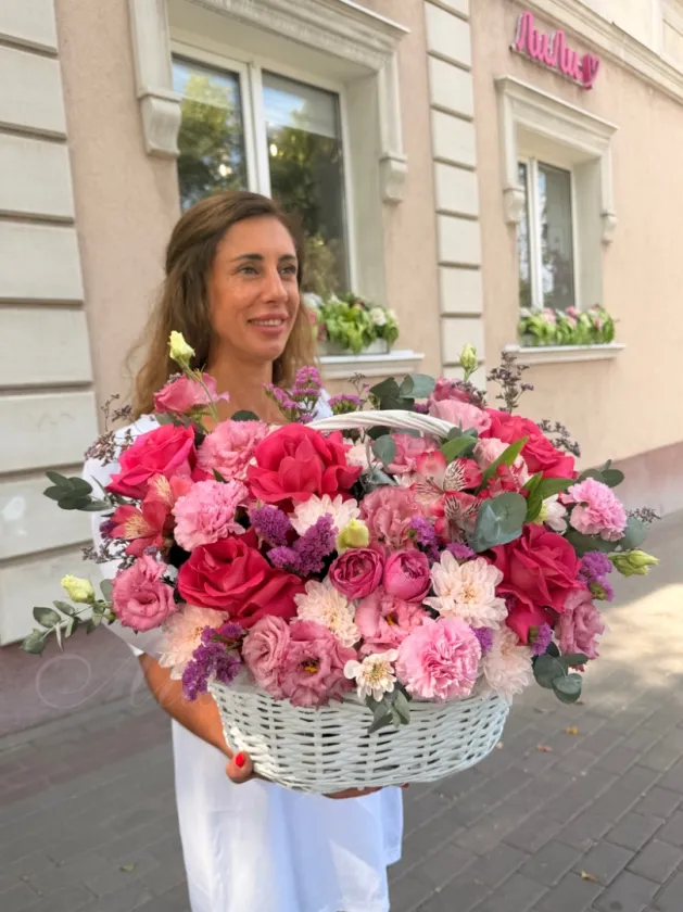 Композиция с французской розой «Вихрь чувств»
