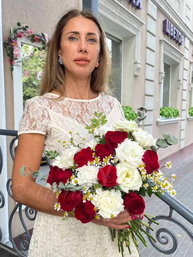 Букет с розами «Летний»