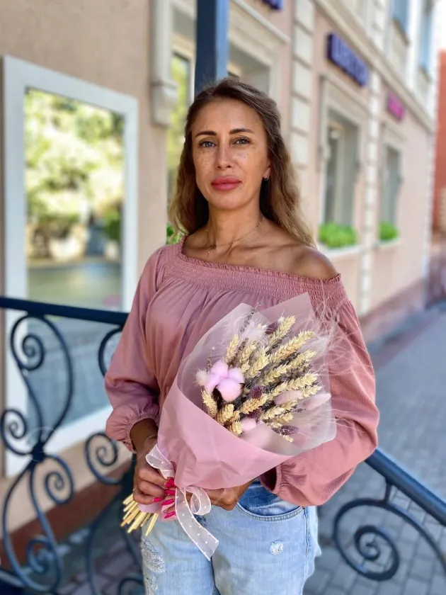 Букет «Розовый закат»