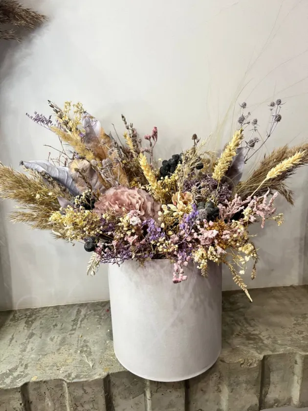 Композиция из сухоцветов «Облака»