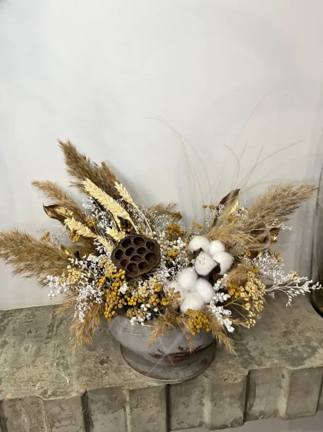 Композиция из сухоцветов «Пламя»