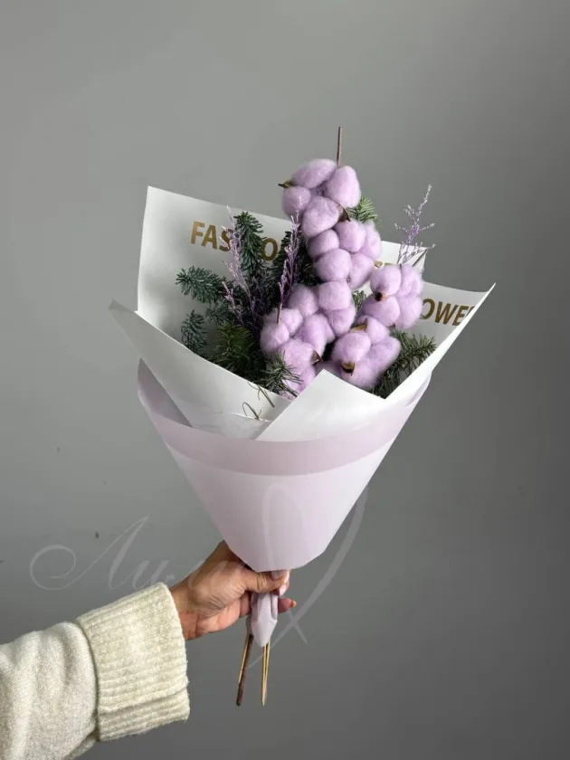Букет «Лавандовый хлопок»