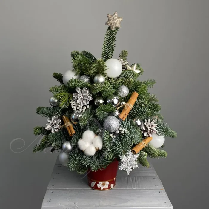 Елочка натуральная «В зимнем лесу» 40 см