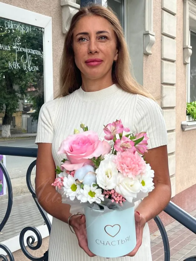 Композиция с розой «Облака»