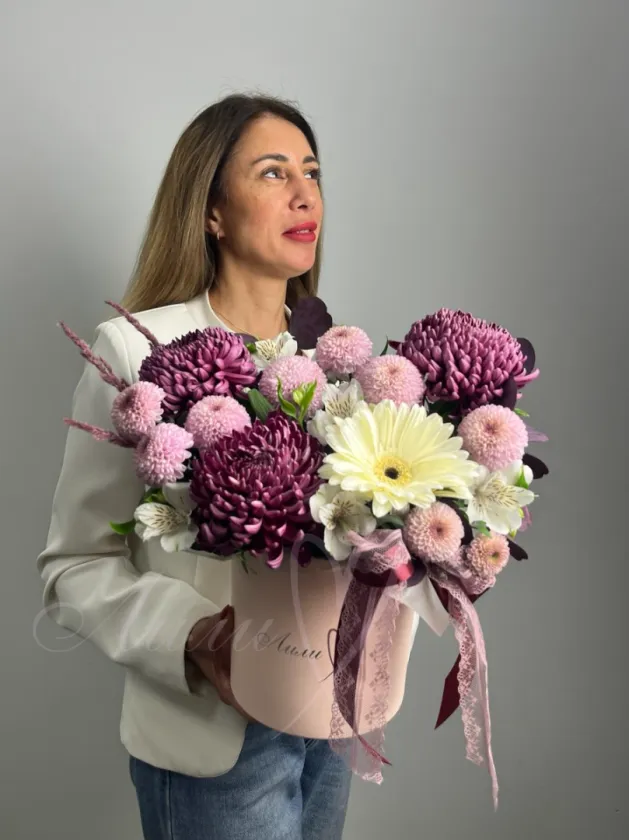 Композиция с хризантемой «Мечтатель»