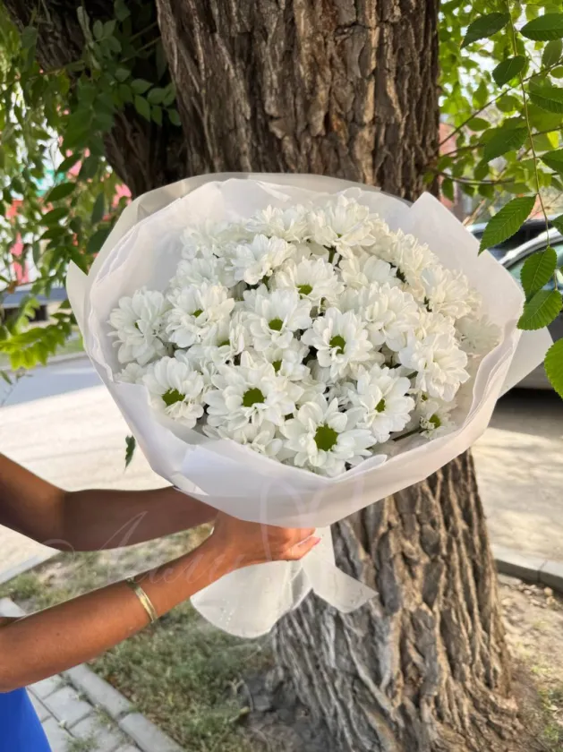 Букет из хризантем «Ромашка»