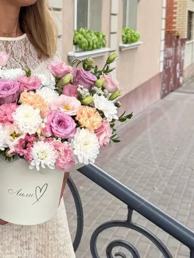 Сборная композиция с эустомой «Милая»
