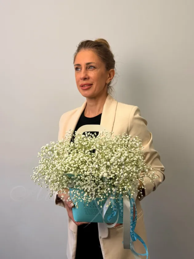 Композиция из гипсофилы «Мята»