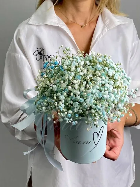 Композиция с гипсофилой «Мята»