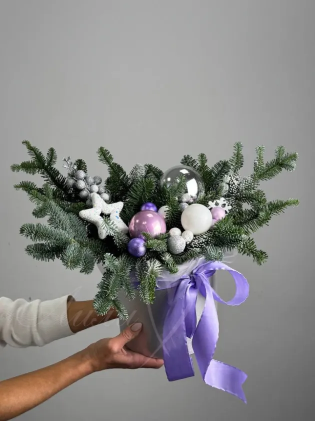 Композиция из пихты«Лавандовый вечер»