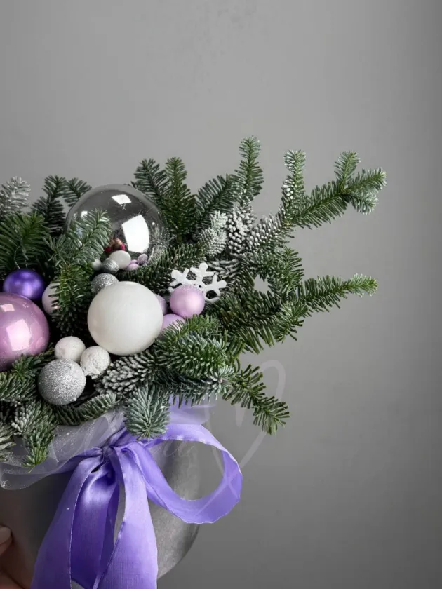 Композиция из пихты«Лавандовый вечер»