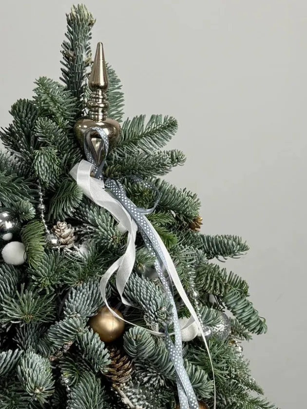 Ёлочка из натурального нобилиса «Снежинки»