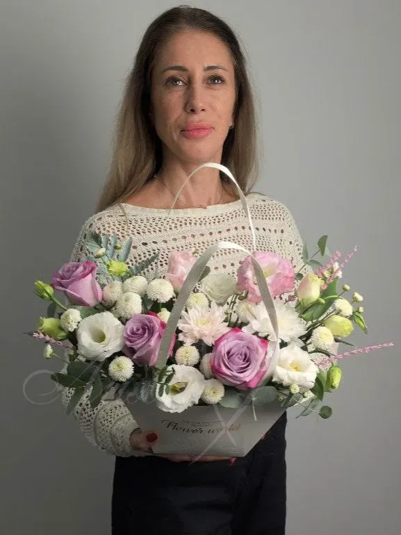 Композиция  из хризантем «Мила»