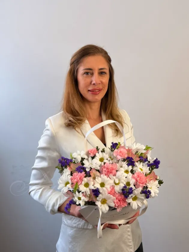 Композиция из  хризантем «Полянка»