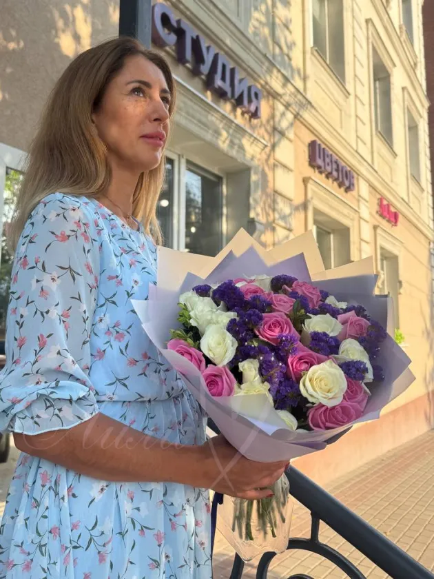 Букет с розами «Румыния»