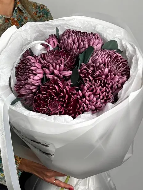 Букет из хризантем «Понпон»