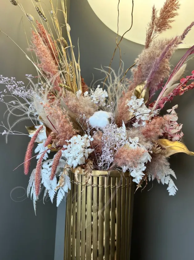 Композиция из сухоцветов «Бронза»