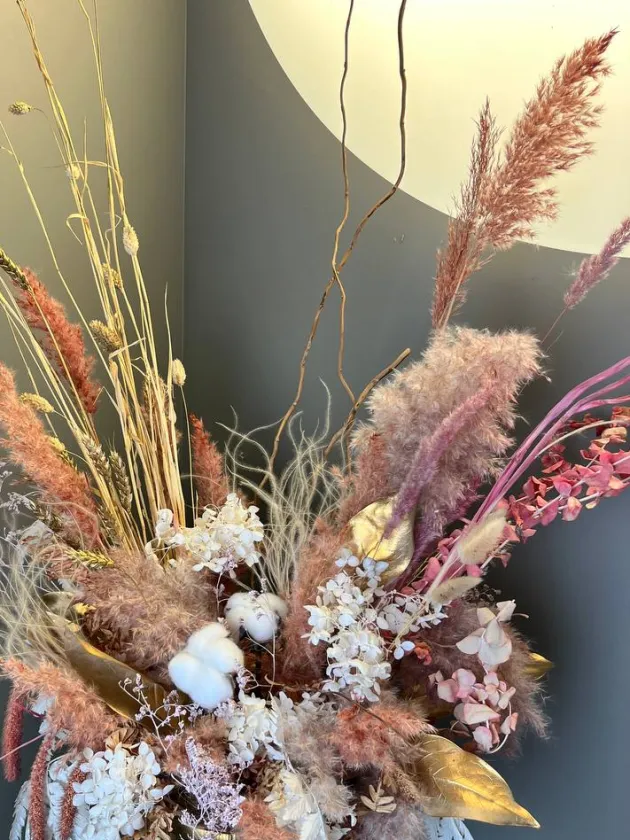 Композиция из сухоцветов «Бронза»