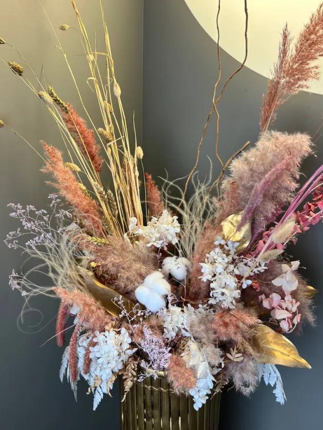 Композиция из сухоцветов «Бронза»