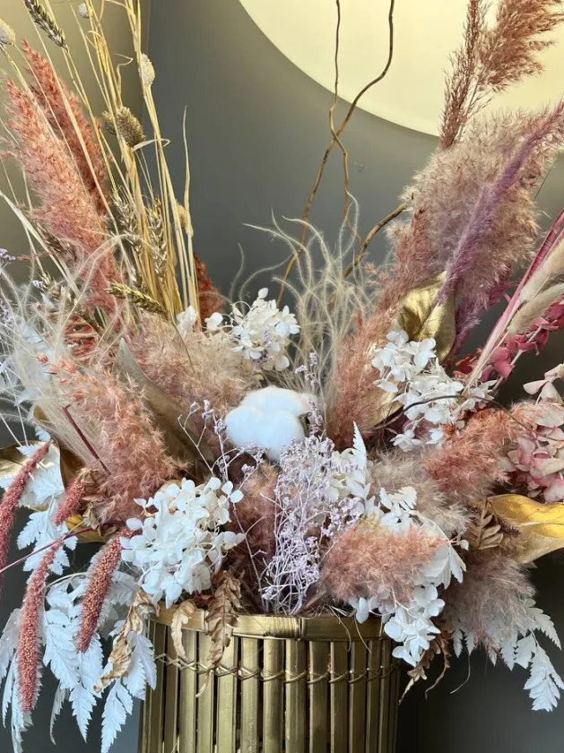 Композиция из сухоцветов «Бронза»