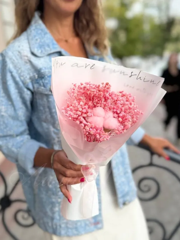 Букет из гипсофилы «Солнечное утро »