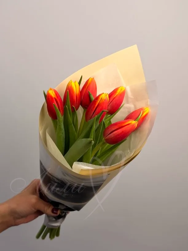 Букет из тюльпанов «Жар-птица»