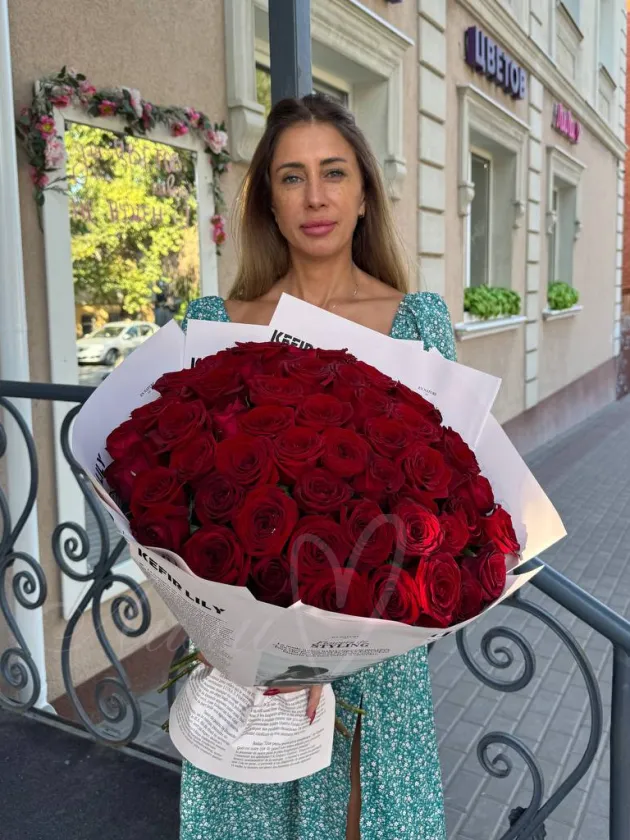 Букет из 55 роз