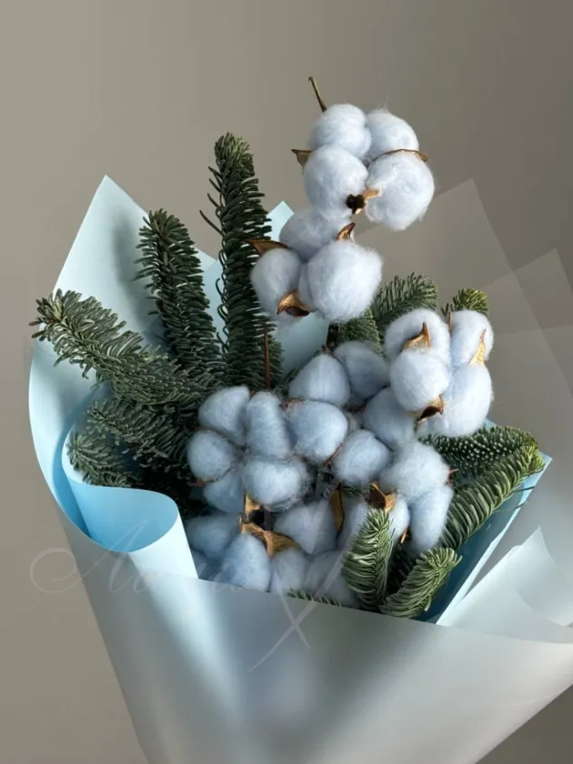 Букет «Голубой хлопок»