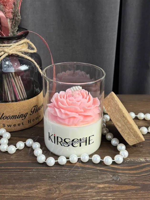 Аромасвеча Пион в колбе 300 мл