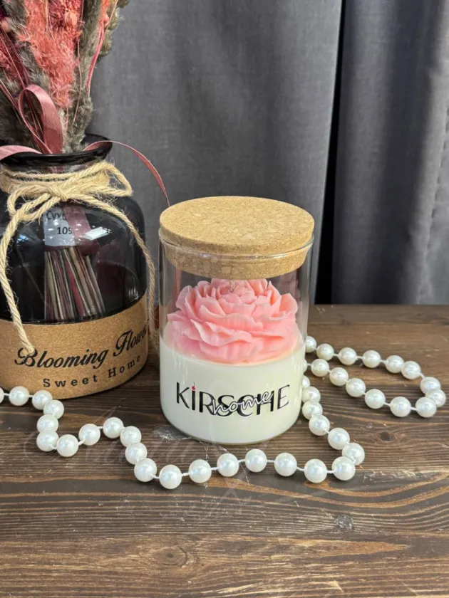 Аромасвеча Пион в колбе 300 мл