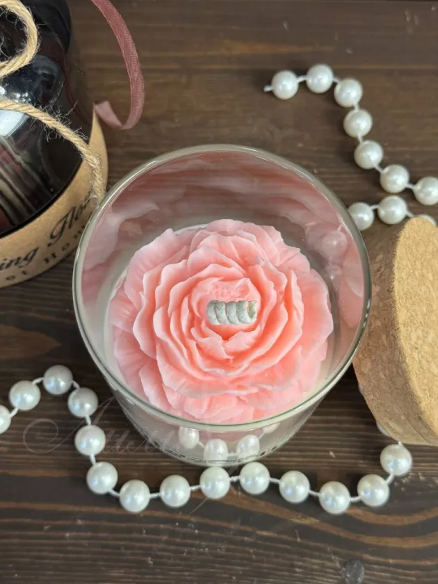 Аромасвеча Пион в колбе 300 мл