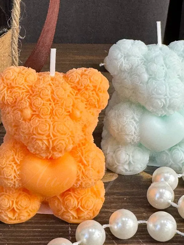 Свеча Мишка с сердцем