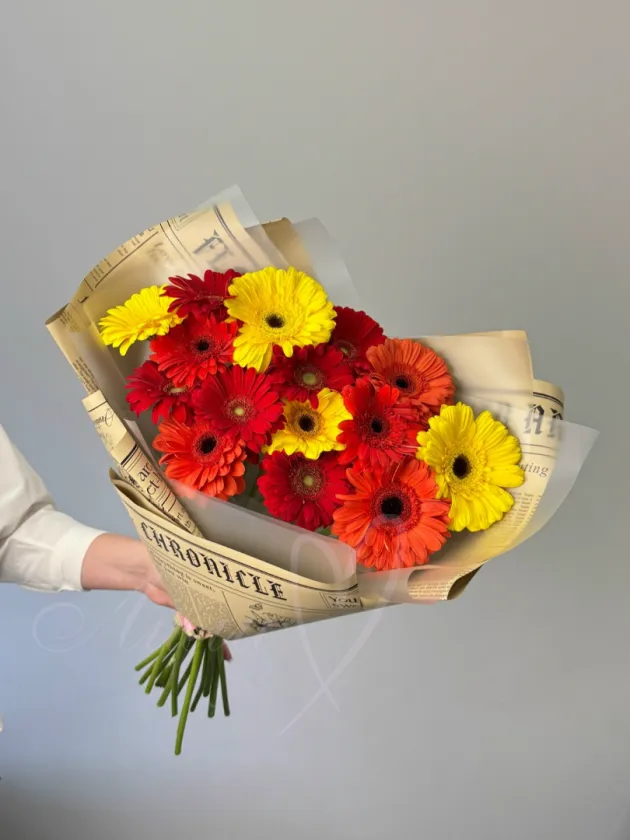 Букет из гербер «Солнечный хит»