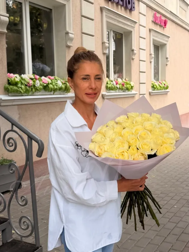 Букет из роз «Жемчужина»