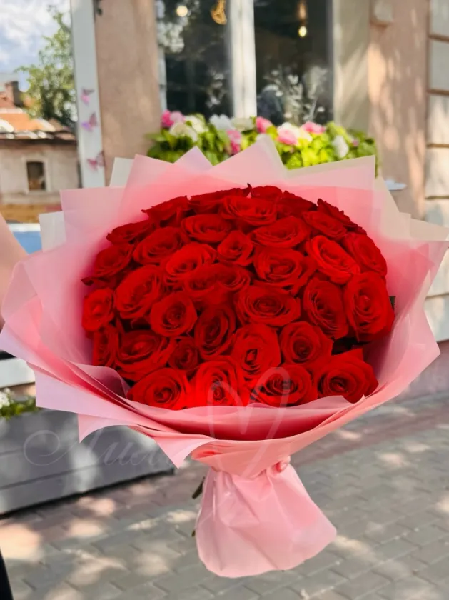 Букет из 35 роз «Пламя»