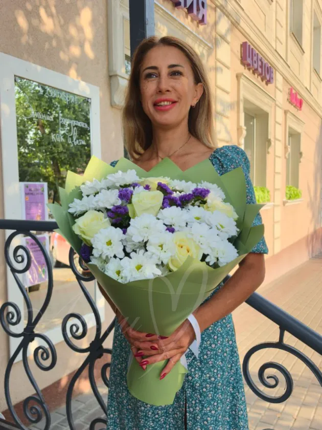 Букет  с розами «Софи»