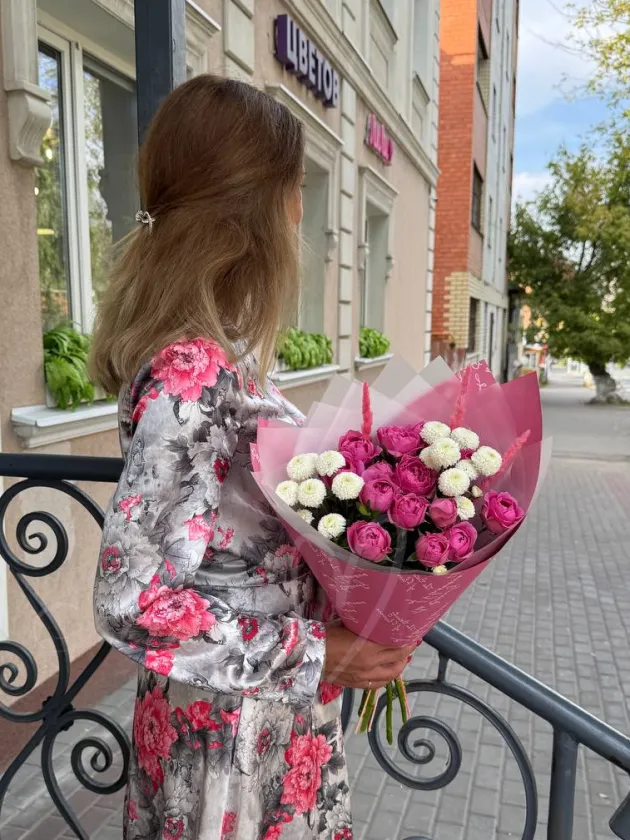 Букет  с розой «Чудеса»